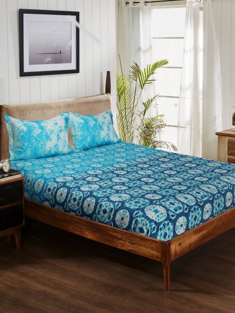Portico New York Blue Ethnic Motifs 144 TC Cotton 1 King Bedsheet with 2 Pillow Covers
Portico New York Blue Ethnic Motifs 144 TC Cotton 1 King Bedsheet with 2 Pillow Covers