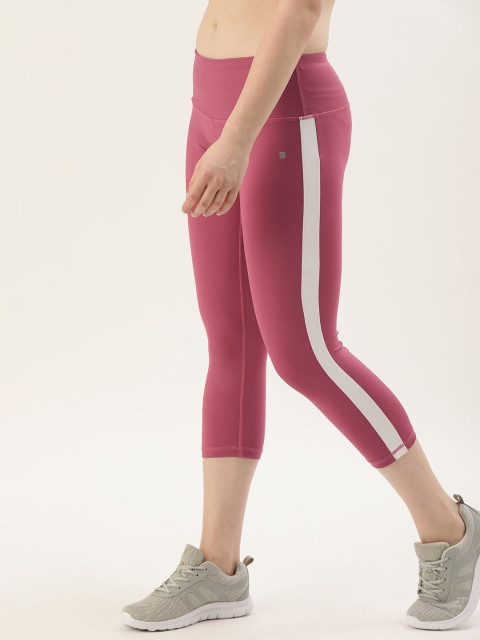 ether Women Pink Solid Three-Fourth e-Dry Technology Tights with Side Stripe Detailing
ether Women Pink Solid Three-Fourth e-Dry Technology Tights with Side Stripe Detailing