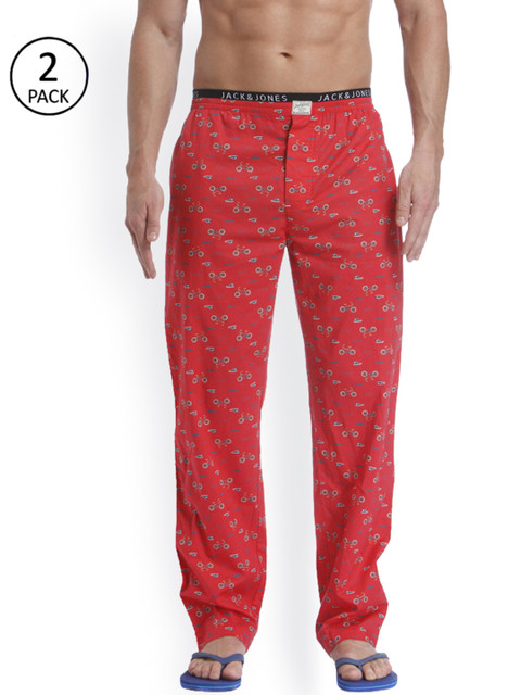 Jack & Jones Men Pack of 2 Red Printed Lounge Pants
Jack & Jones Men Pack of 2 Red Printed Lounge Pants