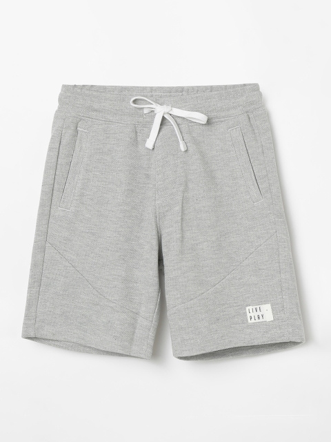 Fame Forever by Lifestyle Boys Grey Solid Slim Fit Sports Shorts