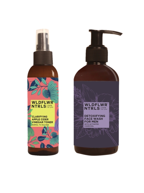 Wildflower Naturals Unisex Set of Apple Cider Vinegar Toner & Detoxifying Face Wash 300ml, Multi
Wildflower Naturals Unisex Set of Apple Cider Vinegar Toner & Detoxifying Face Wash 300ml, Multi