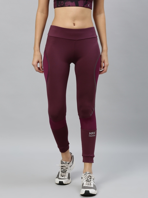 HRX by Hrithik Roshan Women Plum Solid Rapid-Dry Antimicrobial Training Tights, Burgundy
HRX by Hrithik Roshan Women Plum Solid Rapid-Dry Antimicrobial Training Tights, Burgundy
