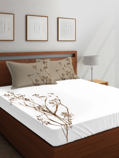 Boutique Living India White Floral 144 TC Cotton 1 Queen Bedsheet with 2 Pillow Covers
Boutique Living India White Floral 144 TC Cotton 1 Queen Bedsheet with 2 Pillow Covers