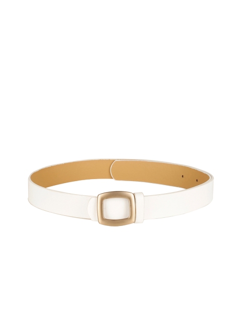 CRUSSET Women White Solid Belt