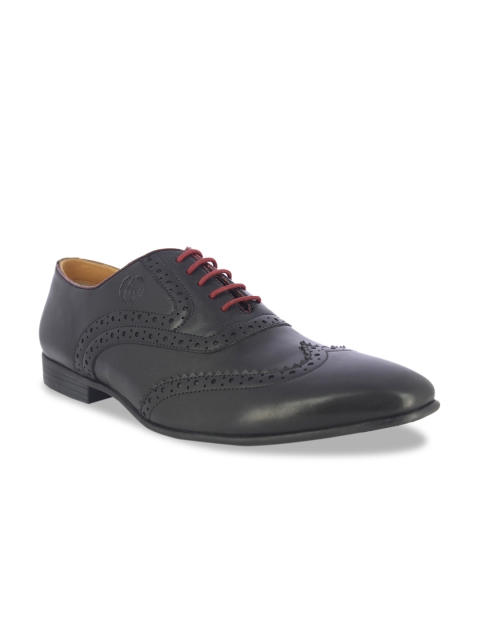 Alberto Torresi Men Black Solid Formal Brogues