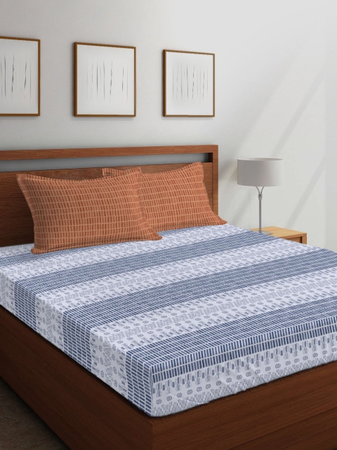 Boutique Living India Blue & White Abstract 210 TC Cotton 1 King Bedsheet with 2 Pillow Covers, Charcoal
Boutique Living India Blue & White Abstract 210 TC Cotton 1 King Bedsheet with 2 Pillow Covers, Charcoal