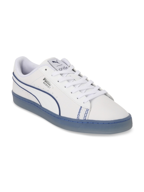 one8 x PUMA Unisex Off-White Leather Basket Classic one8 V2 Sneakers