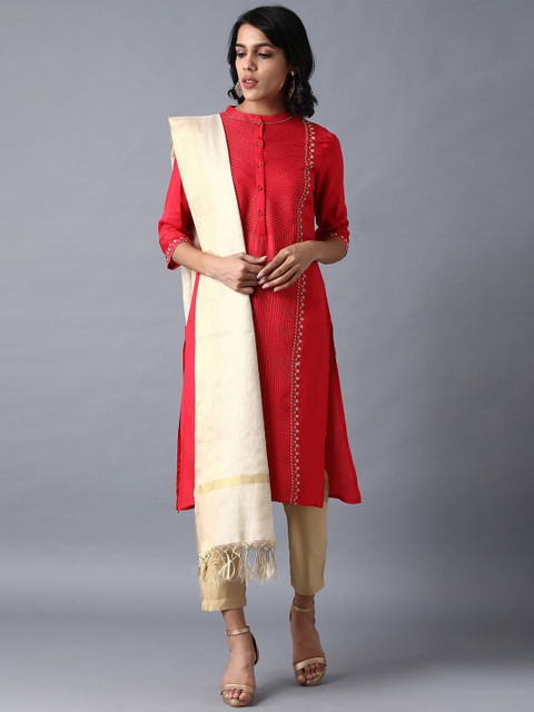 WISHFUL Cream-Coloured Solid Chanderi Dupatta
WISHFUL Cream-Coloured Solid Chanderi Dupatta