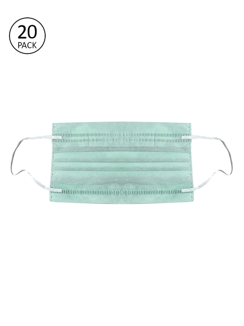 Clovia Adults Green 20 Pcs 3-Layer Surgical Masks