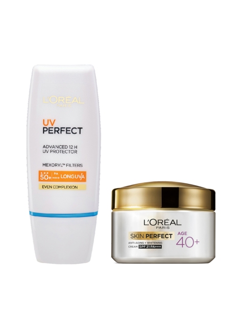 L'Oreal Paris Unisex Pack of 2 Anti-Aging Plus Whitening Cream & Long lasting Sunscreen, White
L'Oreal Paris Unisex Pack of 2 Anti-Aging Plus Whitening Cream & Long lasting Sunscreen, White