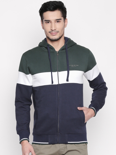 BYFORD by Pantaloons Men Navy Blue & Green Colourblocked Hooded Sweatshirt
BYFORD by Pantaloons Men Navy Blue & Green Colourblocked Hooded Sweatshirt