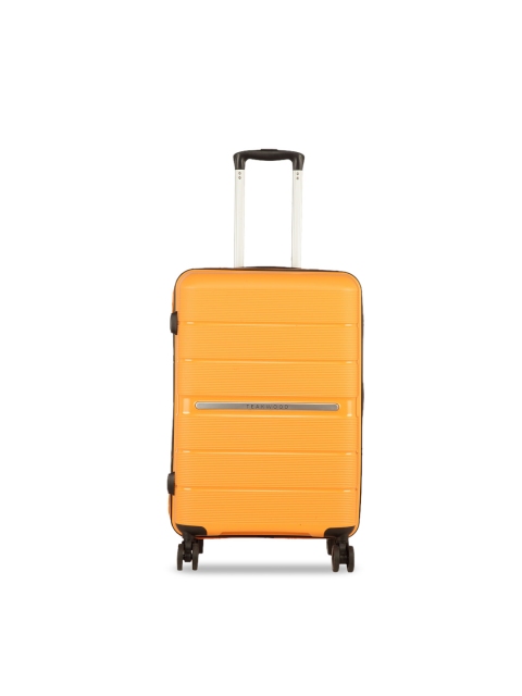 Teakwood Leathers Unisex Orange Textured Off-Road Hard-Sided Medium Trolley Suitcase
Teakwood Leathers Unisex Orange Textured Off-Road Hard-Sided Medium Trolley Suitcase