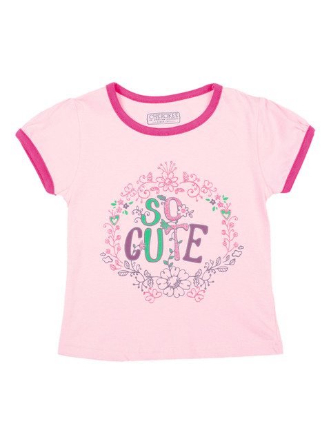 Cherokee Girls Pink Printed Round Neck T-shirt
Cherokee Girls Pink Printed Round Neck T-shirt