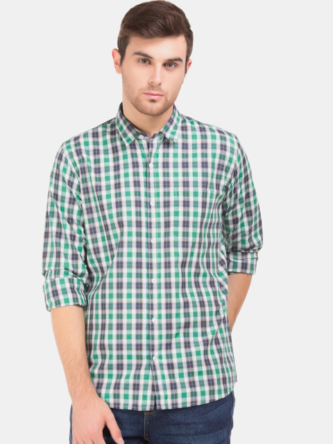 Ruggers Men Green & Grey Checked Casual Shirt
Ruggers Men Green & Grey Checked Casual Shirt