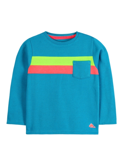 Cherry Crumble Boys Blue Solid Sweatshirt