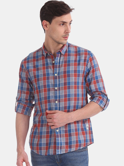 Cherokee Men Blue & Red Slim Fit Checked Casual Shirt
Cherokee Men Blue & Red Slim Fit Checked Casual Shirt