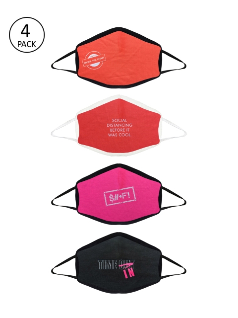 DressBerry Women Multicoloured Pack of 4 Reusable 3 Layer Protective Outdoor Masks, Multi
DressBerry Women Multicoloured Pack of 4 Reusable 3 Layer Protective Outdoor Masks, Multi