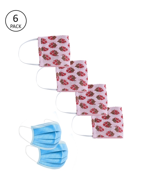 Jaipur Kurti Pack of 4 2-Ply Reusable Dusk Protector Outdoor Masks With 2 Medical Filters, Pink
Jaipur Kurti Pack of 4 2-Ply Reusable Dusk Protector Outdoor Masks With 2 Medical Filters, Pink