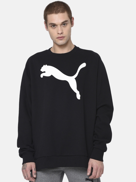 Puma Men Black Printed Pullover Sweater