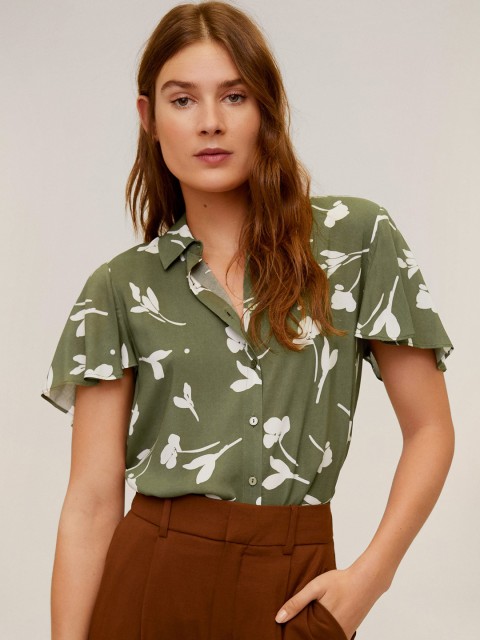 MANGO Women Olive Green & Off-White Regular Fit Floral Print Casual Sustainable Shirt
MANGO Women Olive Green & Off-White Regular Fit Floral Print Casual Sustainable Shirt