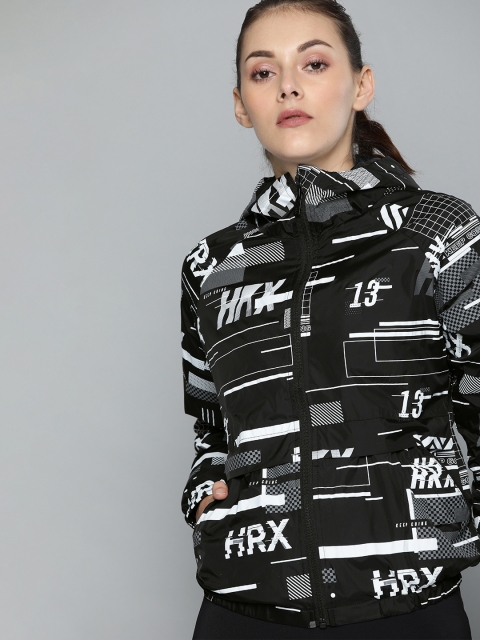 HRX by Hrithik Roshan Women Jet Black Printed Rapid-Dry Antimicrobial Lifestyle Jacket
HRX by Hrithik Roshan Women Jet Black Printed Rapid-Dry Antimicrobial Lifestyle Jacket