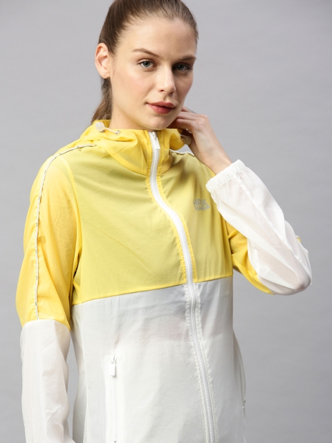 HRX by Hrithik Roshan Women Yellow & White Colourblocked Antimicrobial Running Jacket
HRX by Hrithik Roshan Women Yellow & White Colourblocked Antimicrobial Running Jacket