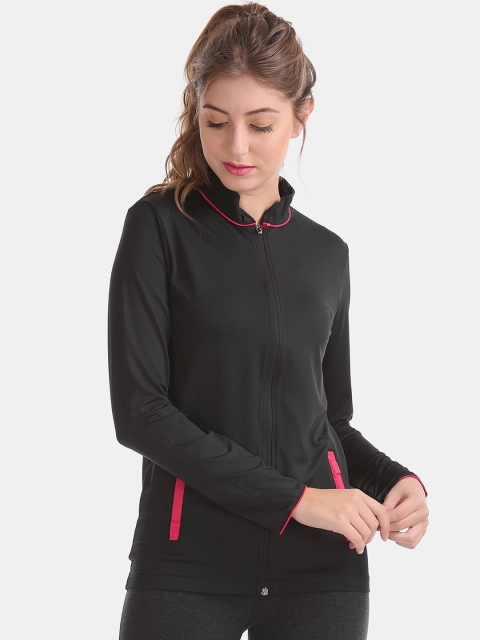 Sugr Women Black Solid Sweatshirt