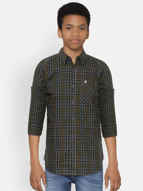 Allen Solly Junior Boys Olive Green & Navy Blue Pure Cotton Sport Fit Checked Casual Shirt
Allen Solly Junior Boys Olive Green & Navy Blue Pure Cotton Sport Fit Checked Casual Shirt