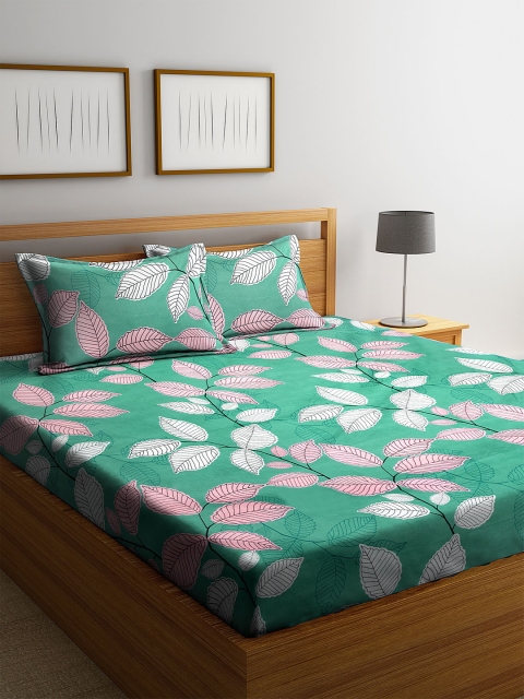 Home Sizzler Green & Pink Floral 144 TC Polyester 1 Queen Bedsheet with 2 Pillow Covers
Home Sizzler Green & Pink Floral 144 TC Polyester 1 Queen Bedsheet with 2 Pillow Covers