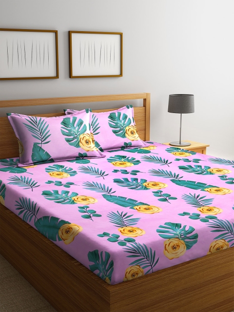 Home Sizzler Pink & Green Floral 144 TC Polyester 1 Queen Bedsheet with 2 Pillow Covers
Home Sizzler Pink & Green Floral 144 TC Polyester 1 Queen Bedsheet with 2 Pillow Covers