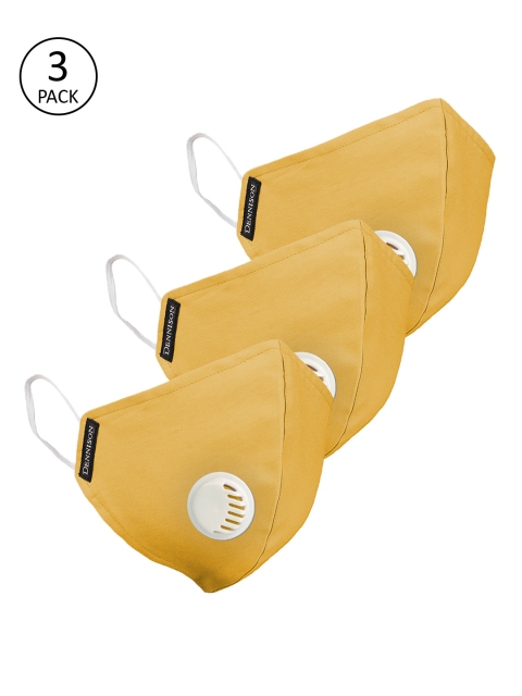 DENNISON Adults Yellow 3 Pcs Reusable 2-Ply Water & Stain Repellent Valve Filter Mask, Mustard
DENNISON Adults Yellow 3 Pcs Reusable 2-Ply Water & Stain Repellent Valve Filter Mask, Mustard