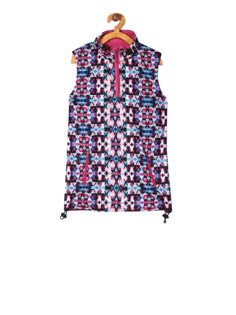 Cherokee Girls Blue & Pink Printed Tailored Jacket