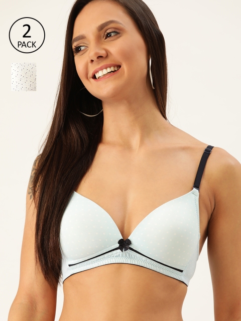 DressBerry Pack of 2 Printed Non-Wired Lightly Padded Plunge Bras DB-WPD-BRA-030, White
DressBerry Pack of 2 Printed Non-Wired Lightly Padded Plunge Bras DB-WPD-BRA-030, White