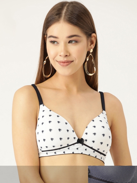 DressBerry Pack of 2 Printed Non-Wired Lightly Padded Plunge Bras DB-WPD-BRA-030, White
DressBerry Pack of 2 Printed Non-Wired Lightly Padded Plunge Bras DB-WPD-BRA-030, White