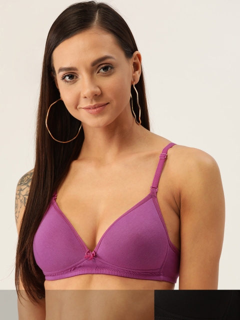 DressBerry Pack of 2 Solid Non-Wired Lightly Padded Everyday Bras DB-BP--BRA-030, Purple
DressBerry Pack of 2 Solid Non-Wired Lightly Padded Everyday Bras DB-BP--BRA-030, Purple