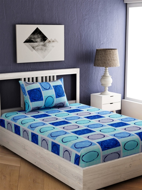 EverHOME Blue & Sea Green Geometric 144 TC Cotton 1 Single Bedsheet with 1 Pillow Covers
EverHOME Blue & Sea Green Geometric 144 TC Cotton 1 Single Bedsheet with 1 Pillow Covers