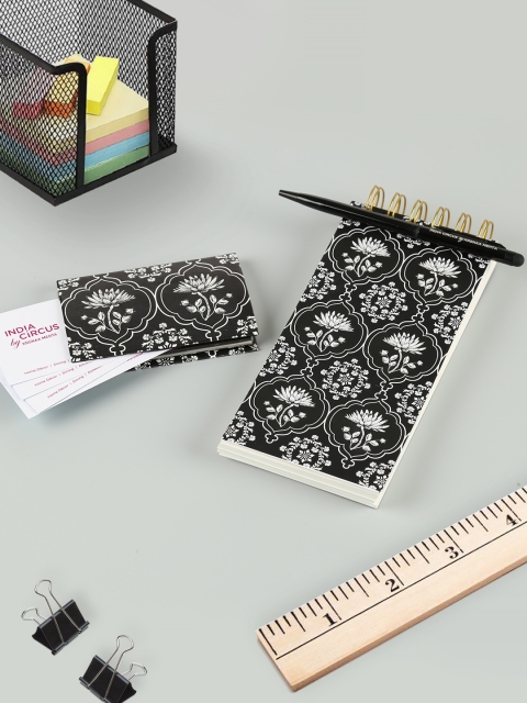 India Circus by Krsnaa Mehta Black Monochrome Lotus Reiteration Stationery Combo Set
India Circus by Krsnaa Mehta Black Monochrome Lotus Reiteration Stationery Combo Set