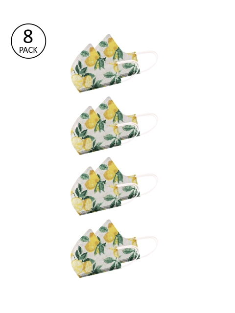 Voylla Unisex 8 Pcs White & Yellow Printed 2-Ply Reusable & Washable Outdoor Masks
Voylla Unisex 8 Pcs White & Yellow Printed 2-Ply Reusable & Washable Outdoor Masks