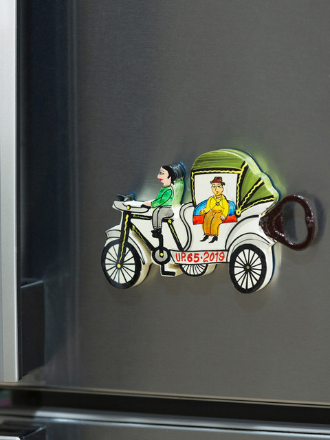 ExclusiveLane Multicoloured The Riding Rickshaw Hand-Painted Fridge Magnet & Bottle Opener, Multi
ExclusiveLane Multicoloured The Riding Rickshaw Hand-Painted Fridge Magnet & Bottle Opener, Multi