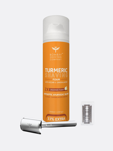 Bombay Shaving Company Precision Razor Razor For Men & Turmeric Shaving Foam Combo 266 ml, Orange
Bombay Shaving Company Precision Razor Razor For Men & Turmeric Shaving Foam Combo 266 ml, Orange