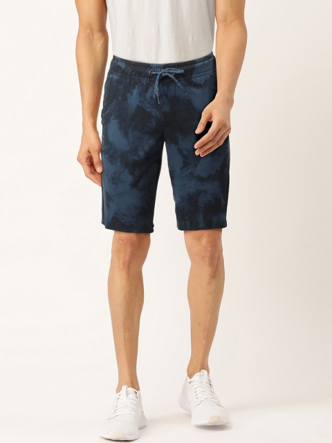 Jockey Men Navy Blue Printed Regular Fit Shorts