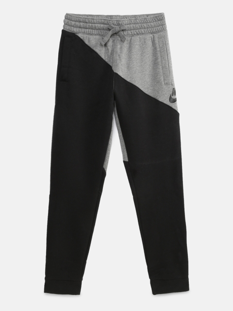 Nike Boys Black & Grey CORE AMPLIFY Colourblocked Joggers