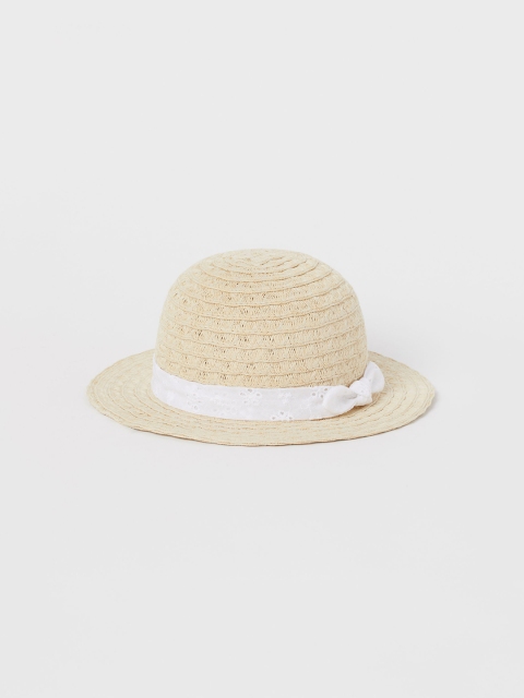 H&M Girls Beige Straw Hat