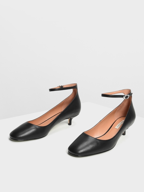 CHARLES & KEITH Women Black Solid Pumps