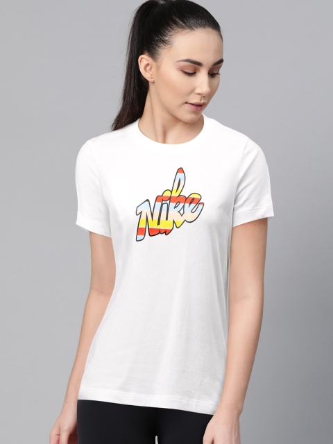 Nike Women White & Orange Nsw Tee Core Hbr Print Standard Fit Printed Round Neck T-shirt
Nike Women White & Orange Nsw Tee Core Hbr Print Standard Fit Printed Round Neck T-shirt