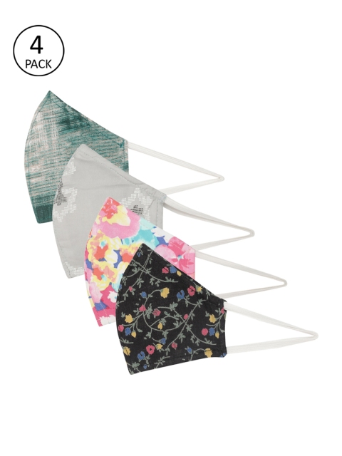Anouk Multicoloured Set of 4 Reusable Masks, Multi