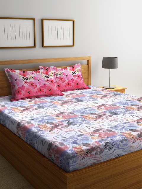 BOMBAY DYEING White & Blue Abstract 120 TC Cotton 1 Queen Bedsheet with 2 Pillow Covers
BOMBAY DYEING White & Blue Abstract 120 TC Cotton 1 Queen Bedsheet with 2 Pillow Covers