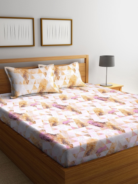 BOMBAY DYEING Yellow And White Geometric 120 TC Cotton Queen Bedsheet with 2 Pillow Covers
BOMBAY DYEING Yellow And White Geometric 120 TC Cotton Queen Bedsheet with 2 Pillow Covers