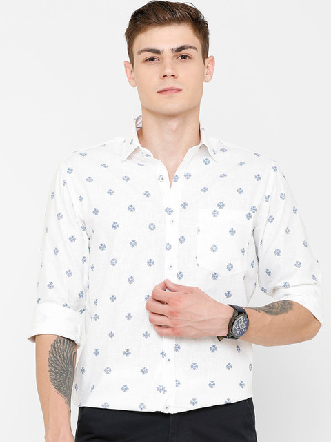 CAVALLO by Linen Club Men Cotton Linen White Regular Fit Floral Printed Sustainable Formal Shirt
CAVALLO by Linen Club Men Cotton Linen White Regular Fit Floral Printed Sustainable Formal Shirt