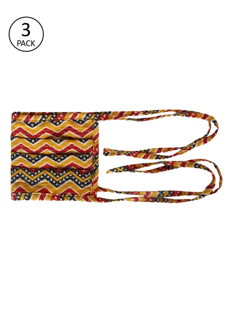 Tossido Women Multicoloured Printed 3 Pcs 2-Ply Reusable Reversible Fabric Masks, Multi
Tossido Women Multicoloured Printed 3 Pcs 2-Ply Reusable Reversible Fabric Masks, Multi
